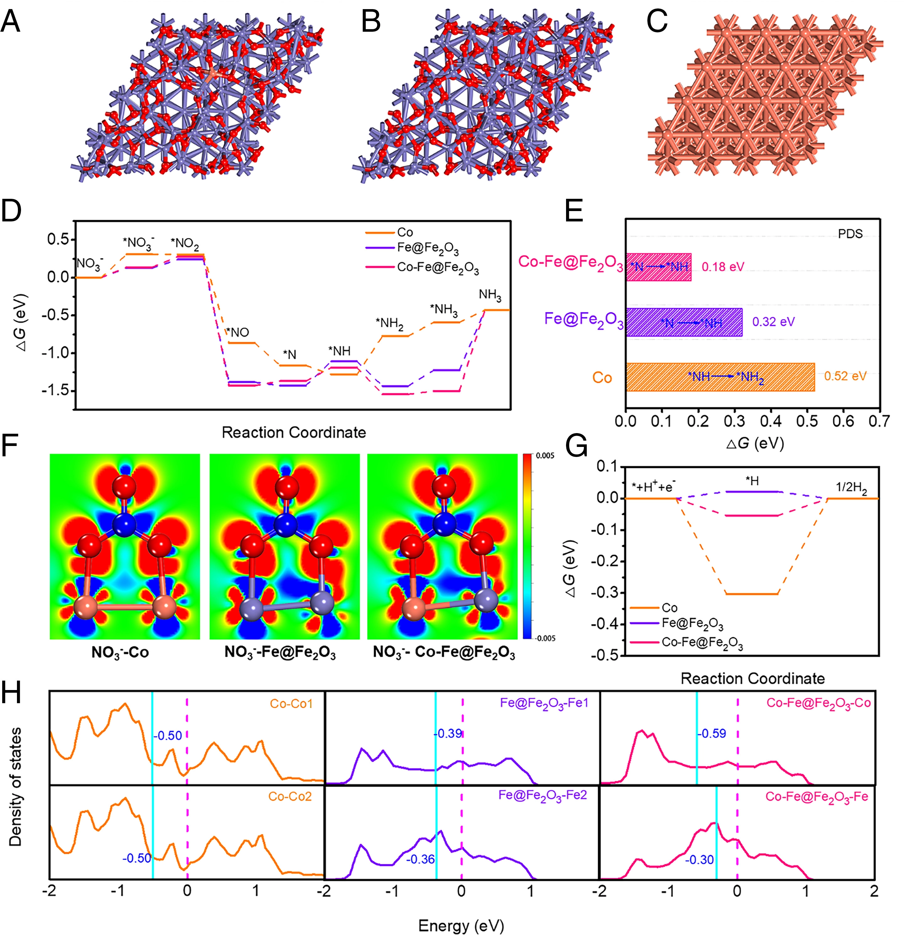 20220414-必赢电子游戏网站李淼副教授课题组开发钴掺杂铁基催化剂实现高效硝酸盐污染去除和可持续能源回收-李淼-图3 反应机理示意图.jpg